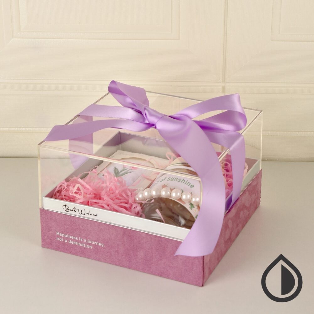 Custom acrylic box with premium clear finish, ideal for packaging, display, and storage. Available in various sizes with personalization options.