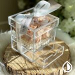 Custom acrylic box with premium clear finish, ideal for packaging, display, and storage. Available in various sizes with personalization options.