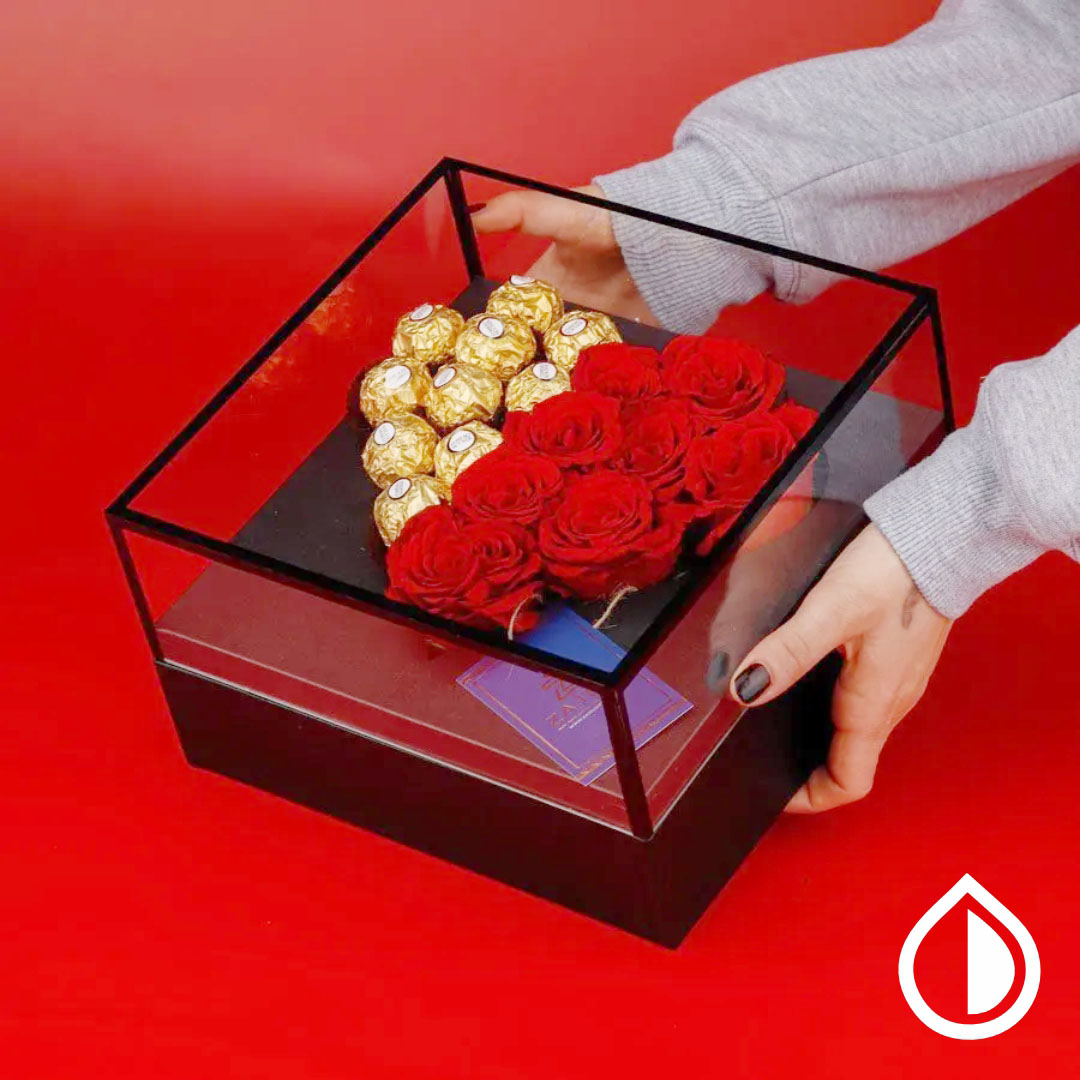 Custom acrylic box with premium clear finish, ideal for packaging, display, and storage. Available in various sizes with personalization options.