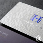 Luxury business card printing in Dubai with custom design, embossing, foil stamping, and premium finishes – MyDubai Graphics.