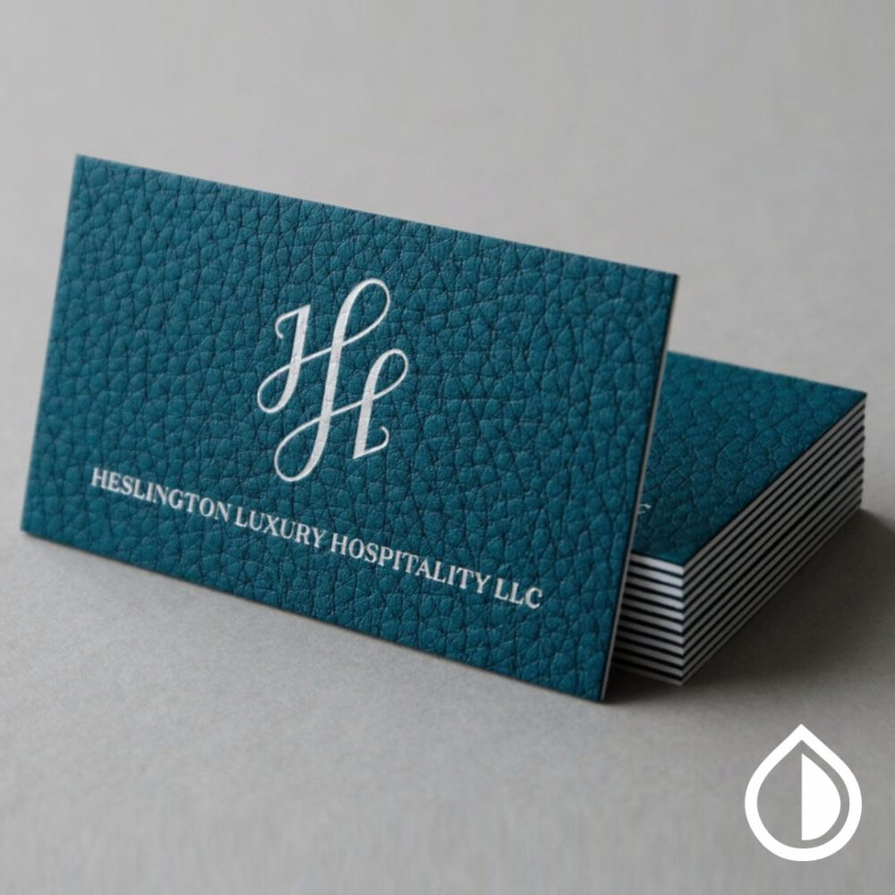 Luxury business card printing in Dubai with custom design, embossing, foil stamping, and premium finishes – MyDubai Graphics.